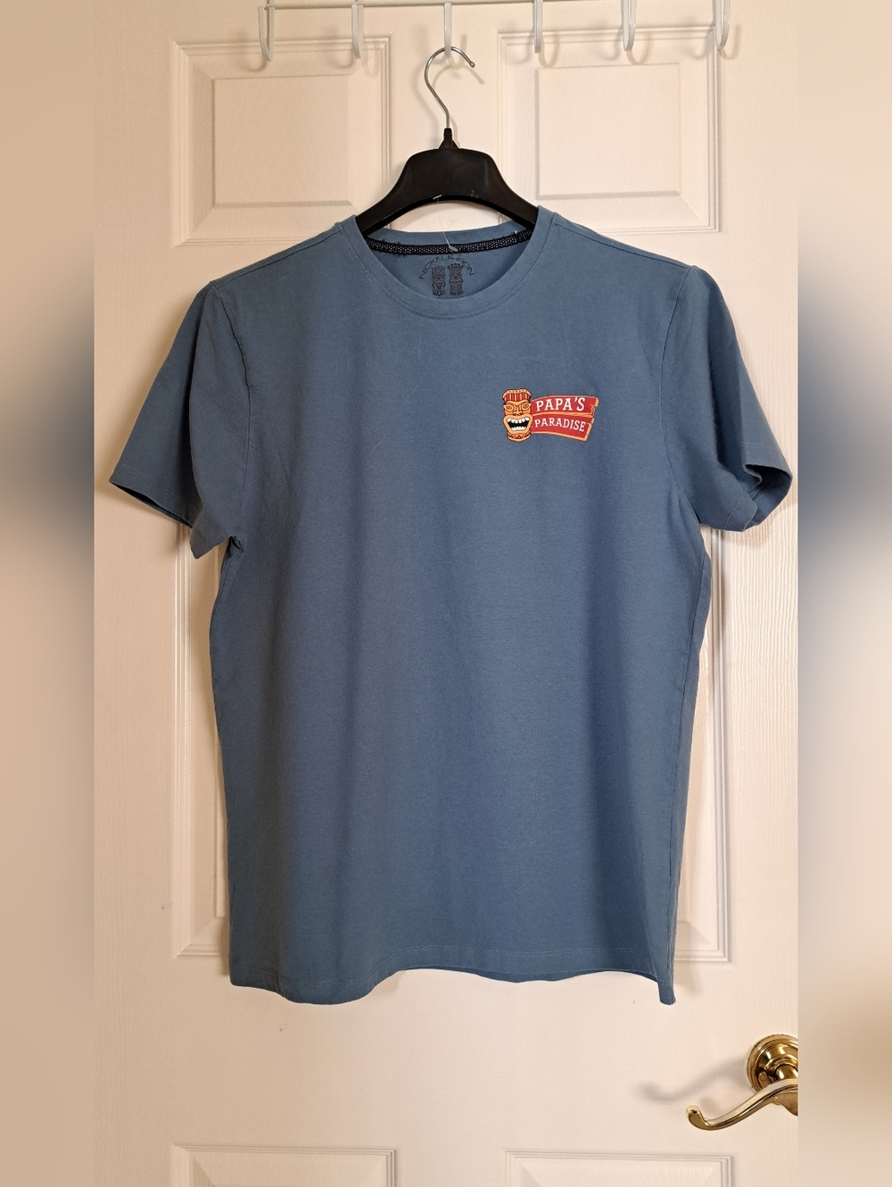 Nickels & Iron Blue Short-Sleeve Crewneck T-Shirt with Papa's Paradise Patch
